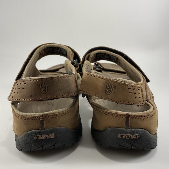 Teva Fossil Canyon Hiking Leather Active Sandals Brown Leather 6101 Mens Size 12 - Picture 5 of 9